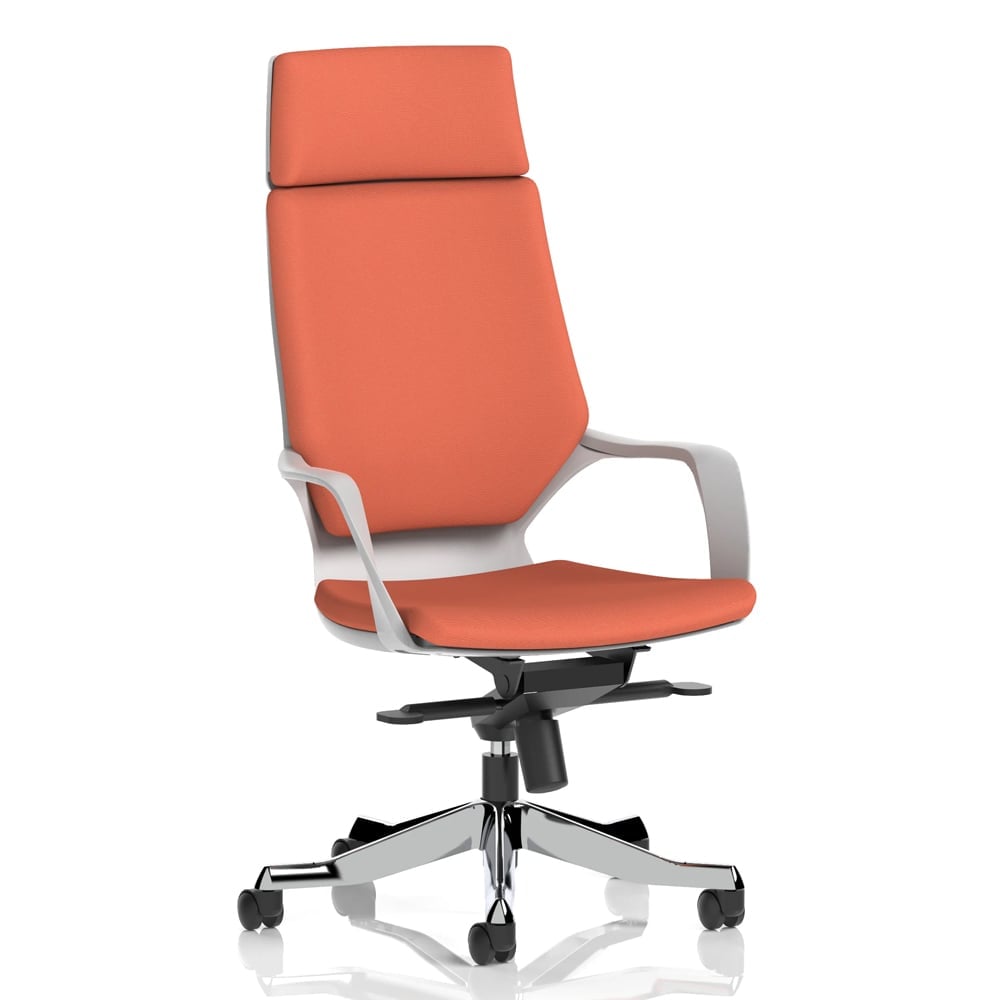 Xenia High Back Fabric Office Chair With Arms In Crab