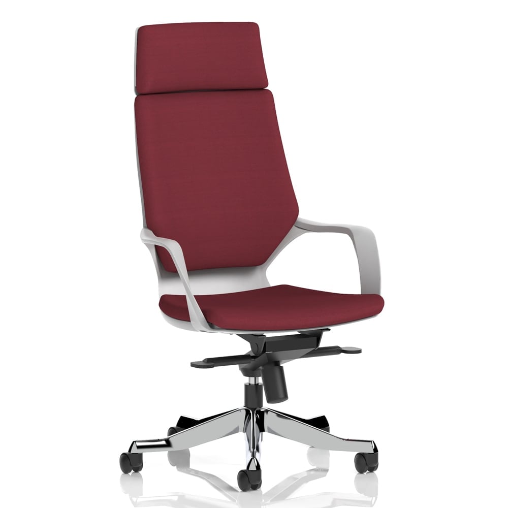Xenia High Back Fabric Office Chair With Arms In Ginseng Chilli