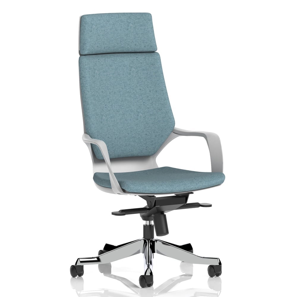 Xenia High Back Fabric Office Chair With Arms In Quench