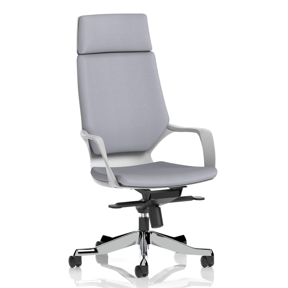 Xenia High Back Fabric Office Chair With Arms In Quest Shell
