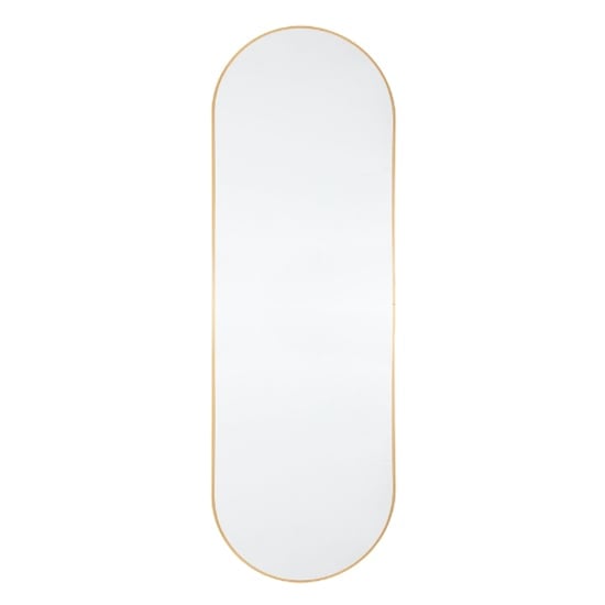 Yareli Large Oval Wall Mirror In Gold Frame