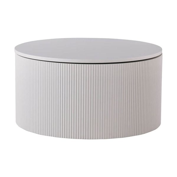 Zandvoort Wooden Storage Coffee Table In Stone | Bed Sava