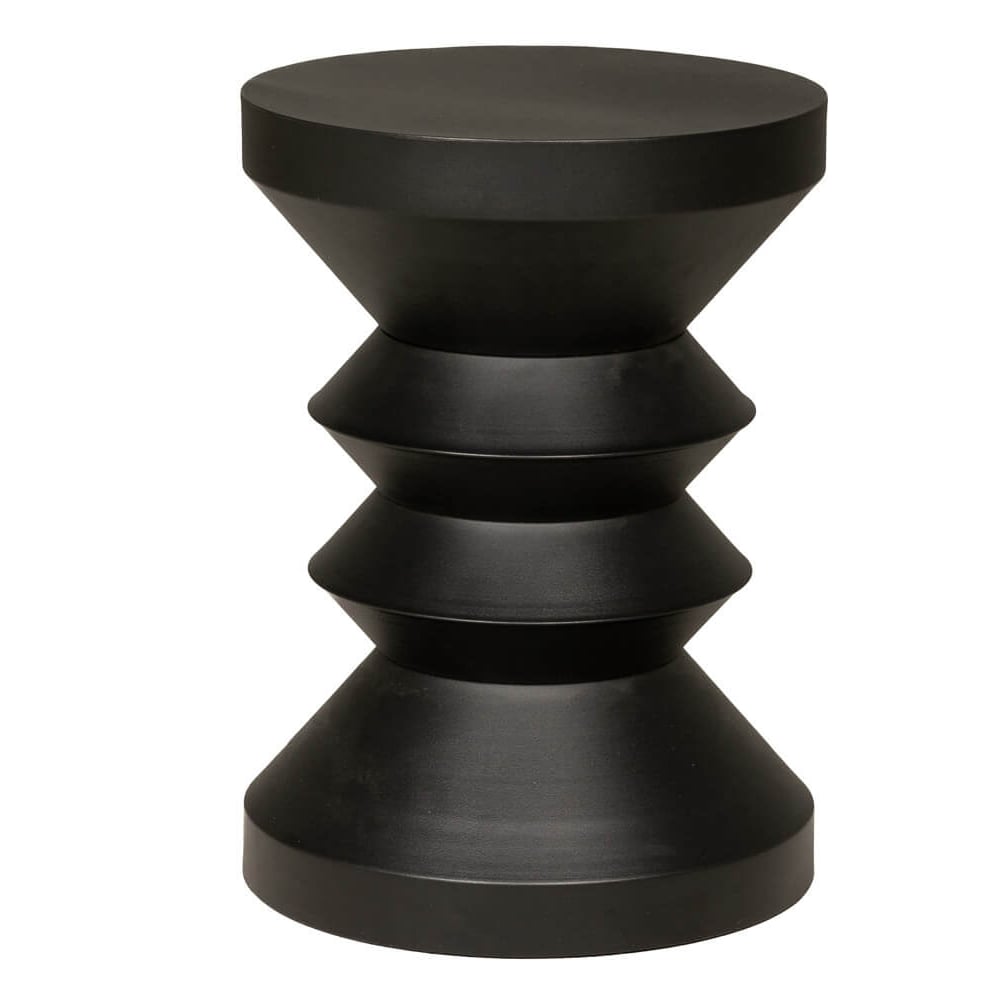 Zanesville Metal Lamp Table Round In Black