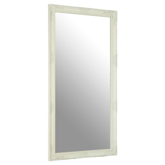 Zelman Wall Bedroom Mirror In White And Brushed Gold Frame