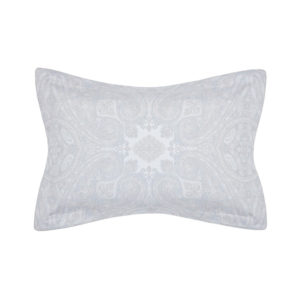 Zoffany Elswick Paisley Oxford Pillowcase, Quartz Grey