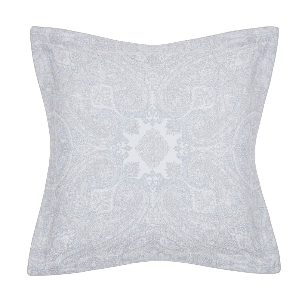 Zoffany Elswick Paisley Square Oxford Pillowcase, Quartz Grey