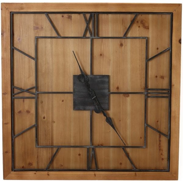 Williston Square Wooden Wall Clock | Bed Sava