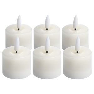 Luxe Collection Set Of 6 Natural Glow Led Tealight Candles | Bed Sava