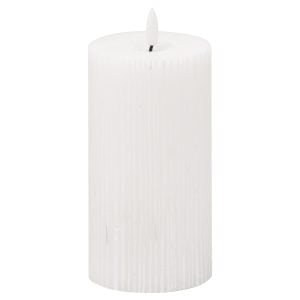 Luxe Collection Natural Glow 3×6 Textured Ribbed LED Candle | Bed Sava