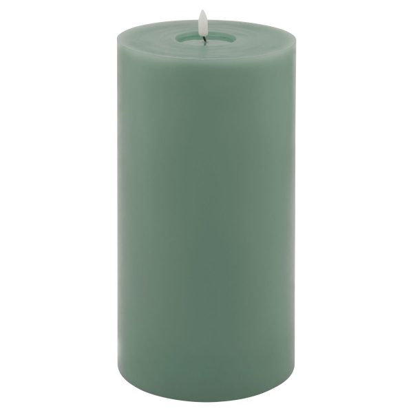 Luxe Collection Melt Effect 6×12 Sage LED Wax Candle | Bed Sava