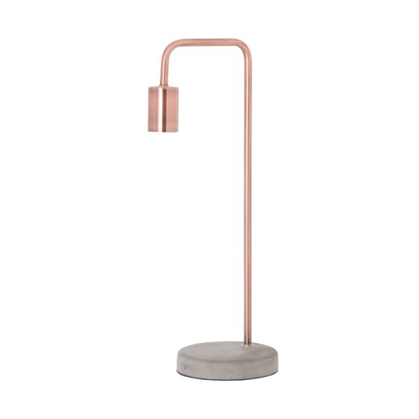 Copper Industrial Lamp With Stone Base | Bed Sava