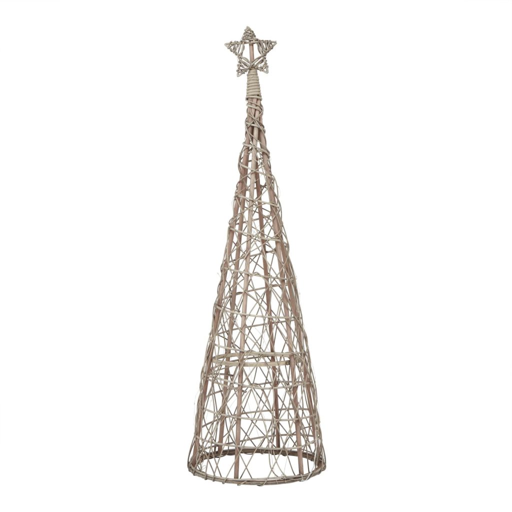 LED Wicker Christmas Tree With Star | Bed Sava