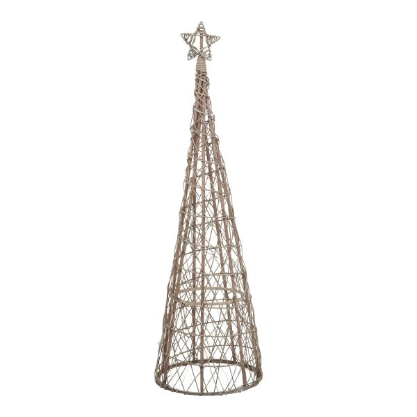 Large LED Wicker Christmas Tree With Star | Bed Sava