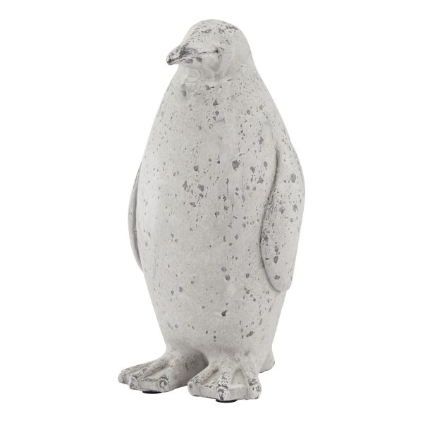 Medium Grey Stone Effect Penguin Statue | Bed Sava