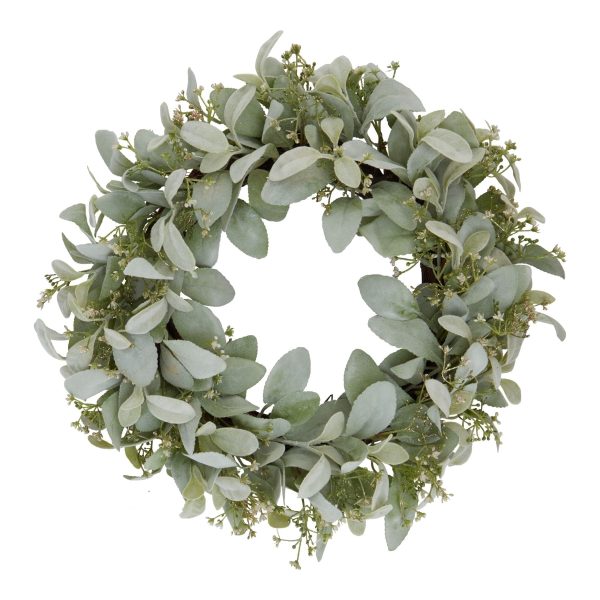 Winter Wreath With Lambs Ear And Wax Flower | Bed Sava