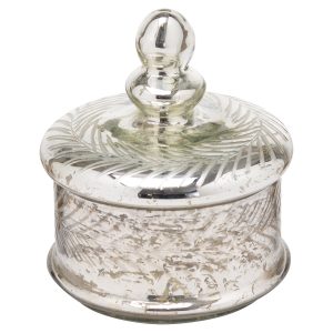Silver Foil Effect Small Trinket Jar | Bed Sava