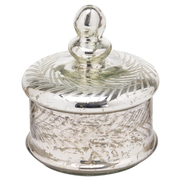 Silver Foil Effect Small Trinket Jar | Bed Sava