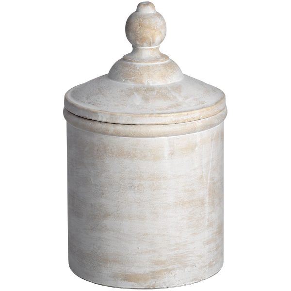 Antique White Cannister | Bed Sava
