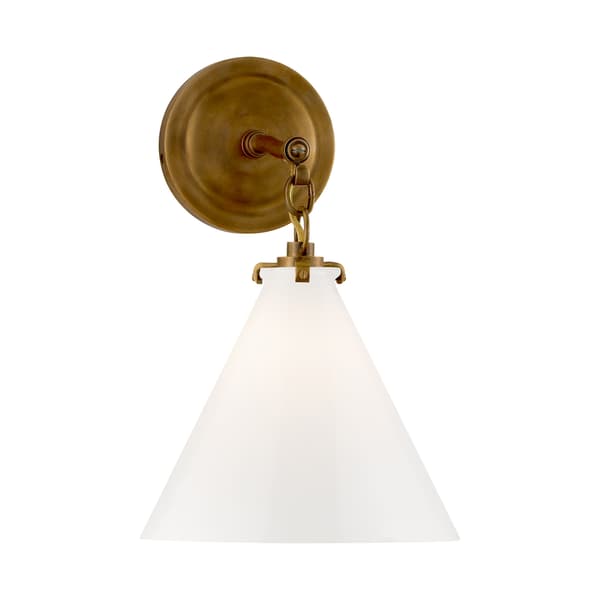 Katie Conical Wall Light Brass, Light, Hand-Rubbed Antique Brass - Andrew Martin