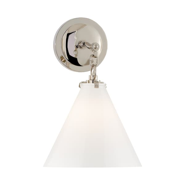 Katie Conical Wall Light Nickel, Light, Polished Nickel - Andrew Martin