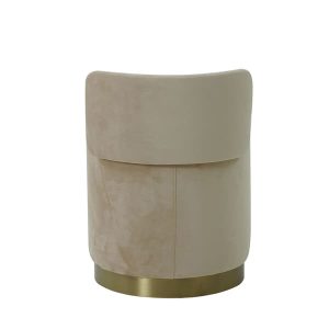 Otis Stool Latte Stool  Andrew Martin Velvet | Bed Sava
