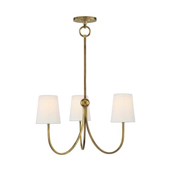 Reed Chandelier Brass, Light, Hand-Rubbed Antique Brass - Andrew Martin