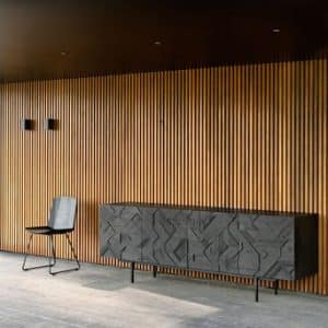 Ethnicraft Black Carved Sideboard Graphic medium 168 x 45 x 80 | Bed Sava