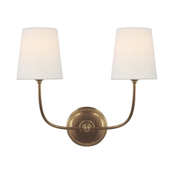 Vendome Double Wall Light Brass, Light, Double, Hand-Rubbed Antique Brass - Andrew Martin