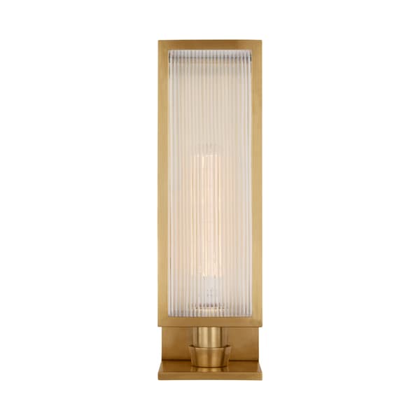 York Box Wall Light Soft Brass, Light - Andrew Martin