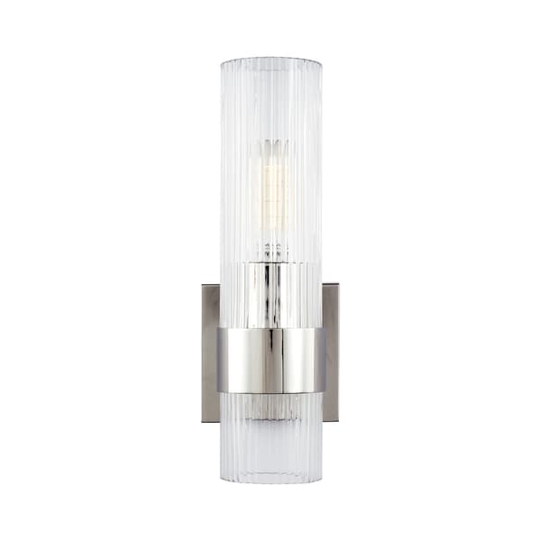 Geneva Wall Light Nickel, Light, Polished Nickel - Andrew Martin