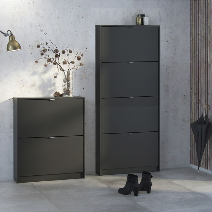 Shoes Shoe Cabinet 4 Flip Down Doors and 2 layers