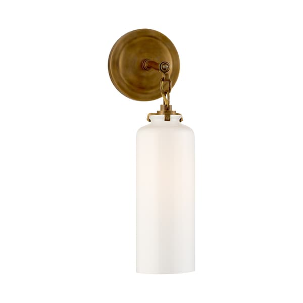 Katie Cylinder Wall Light Brass, Light, Hand-Rubbed Antique Brass - Andrew Martin