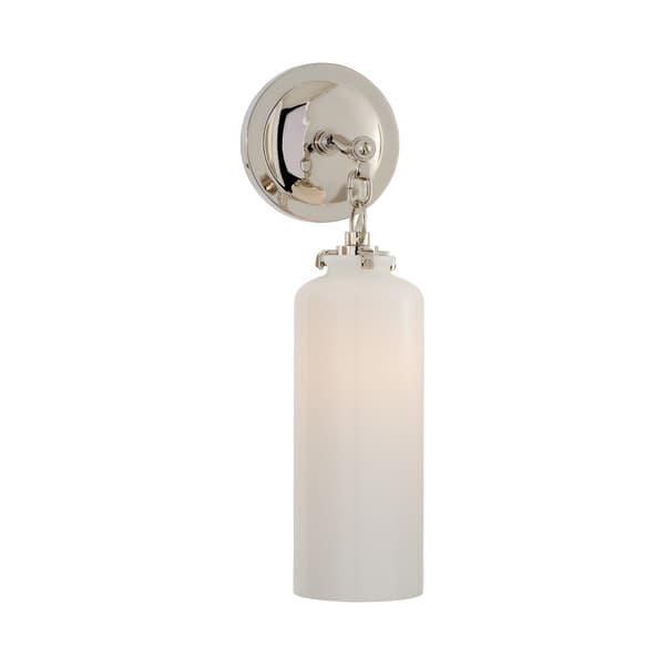 Katie Cylinder Wall Light Nickel, Light, Polished Nickel - Andrew Martin