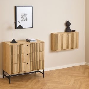 Albany Shoe Cabinet 1 Flip Down Door In Oak | Bed Sava
