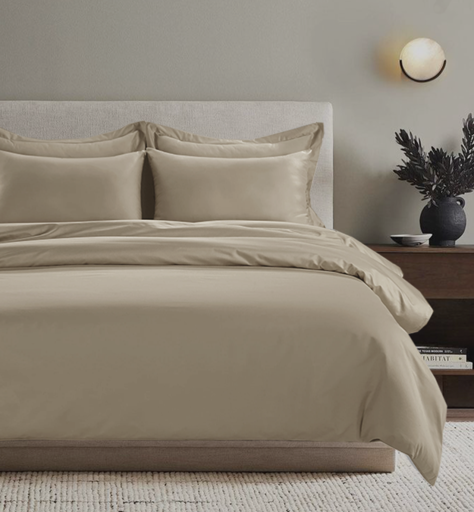 All Season Egyptian Giza Duvet Cover - Bone, King / Bone