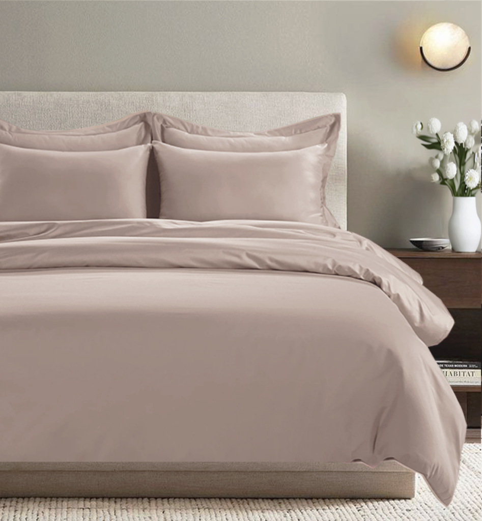All Season Egyptian Giza Duvet Cover - Dusty Rose, King / Dusty Rose