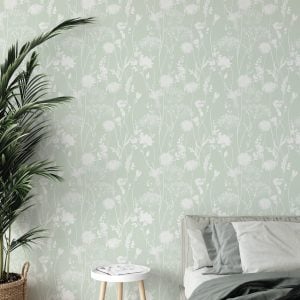 Catherine Lansfield Meadowsweet Floral Wallpaper | Bed Sava