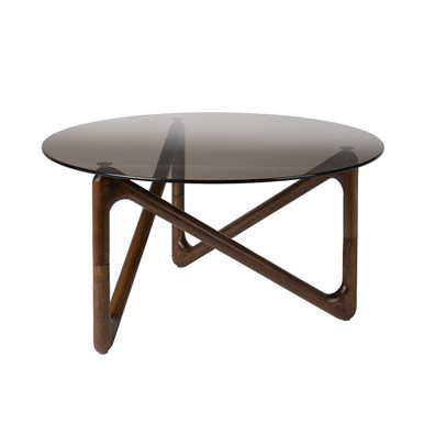 Walnut Round Coffee Table Retro Naia