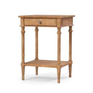Emporium Turned Leg Bedside  Weathered Oak | Bed Sava