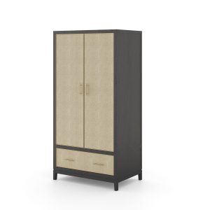 Rae Double Wardrobe  Black  Shagreen | Bed Sava