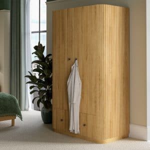 Jacob Wardrobe  Natural Wood | Bed Sava