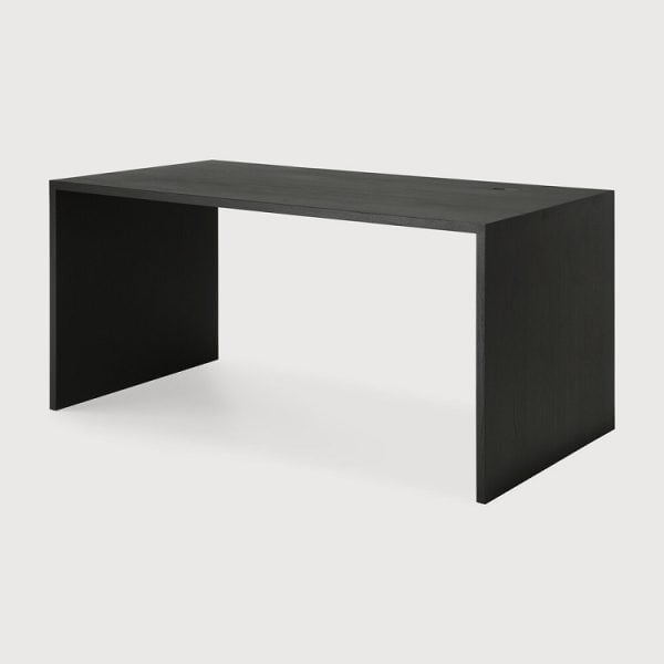 Ethnicraft Oak U Black Office Desk large | Bed Sava