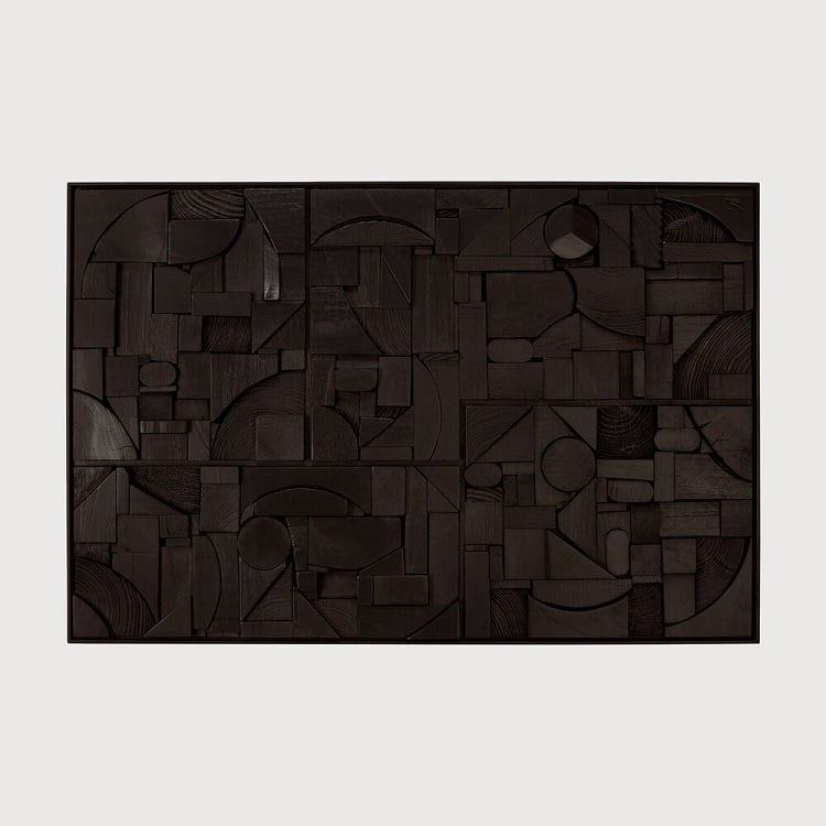 Ethnicraft Bricks Wall Art - Black 90 x 60 cm