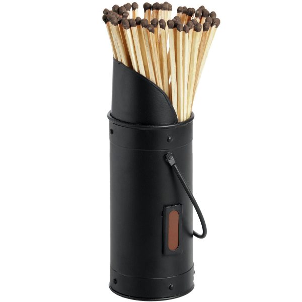 Black Matchstick Holder with 60 Matches | Bed Sava