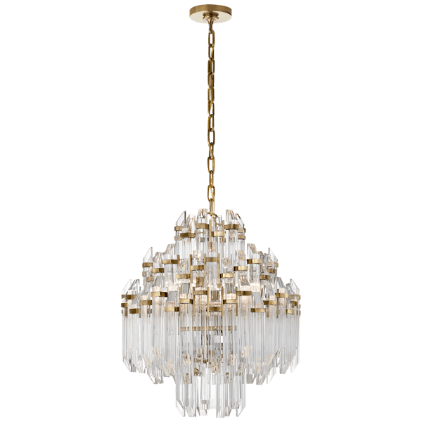 Adele 4 Tier Chandelier Brass, Hand-Rubbed Antique Brass - Andrew Martin