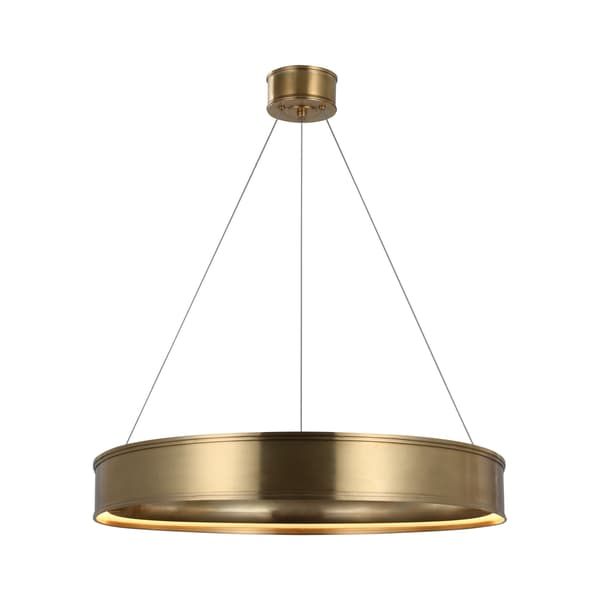 Connery Chandelier Brass, Medium, Antique-Burnished Brass - Andrew Martin