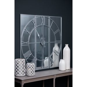Celina Mirrored Wall Clock | Bed Sava