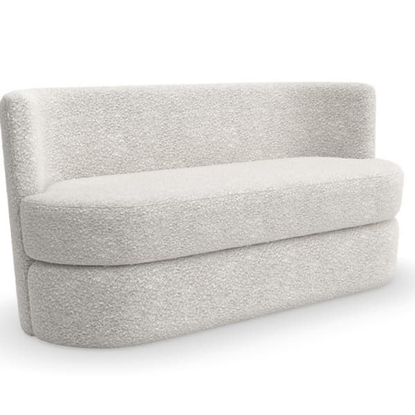 Etta Bench, Sofa, White - Andrew Martin Boucle