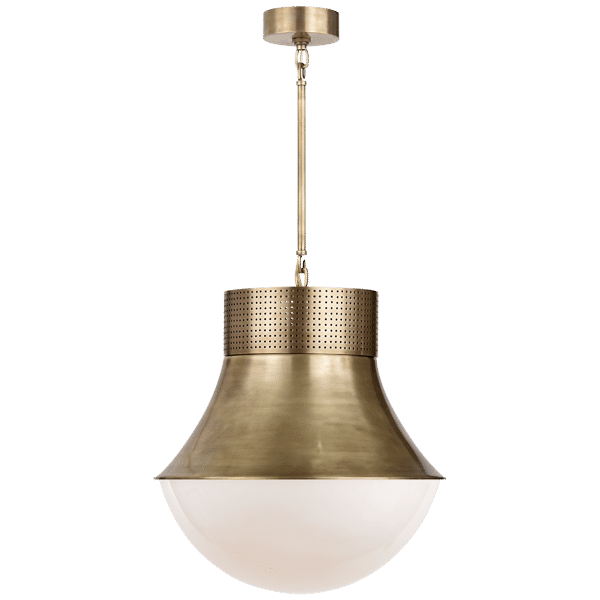 Precision Pendant Brass, Pendant Light, Large, Antique-Burnished Brass - Andrew Martin
