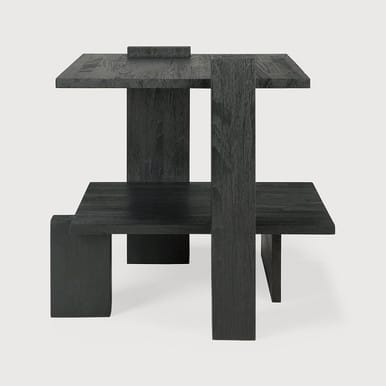 Ethnicraft Teak Black SideTable Abstract